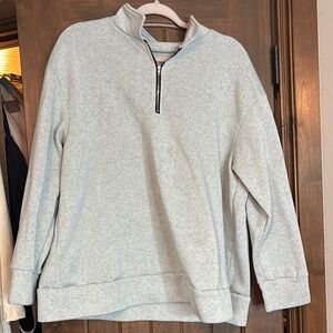Men's Gray Half-Zip Sweater